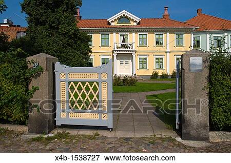Stock Photo - Nisbethska Huset 1800 central Kalmar city Sm? land southern Sweden Europe. Fotosearch