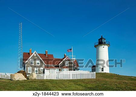 Nobska Lighthouse, Woods Hole, Cape Cod, Massachusetts, USA View Large Photo Image Stock Image - Nobska Lighthouse, Woods Hole, Cape Cod, Massachusetts, USA. Fotosearch