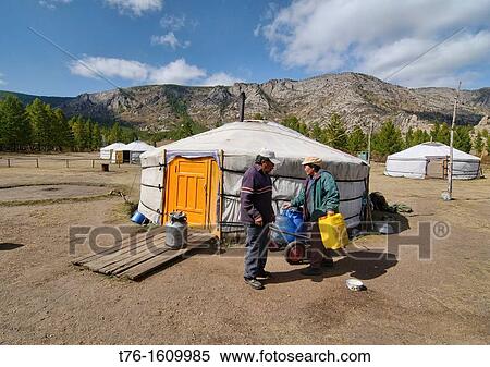 nomadic couple on the steppe in Terelj National Park in Mongolia View Large Photo Image Stock Photography - nomadic couple on the steppe in Terelj National Park in Mongolia. Fotosearch