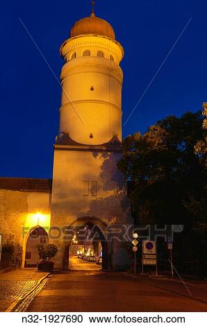 Nordlingen, Deininger Tor, Romantic Road, Romantische Strasse, Swabia, Bavaria, Germany, Europe. View Large Photo Image Stock Image - Nordlingen, Deininger Tor, Romantic Road, Romantische Strasse, Swabia, Bavaria, Germany, Europe.. Fotosearch