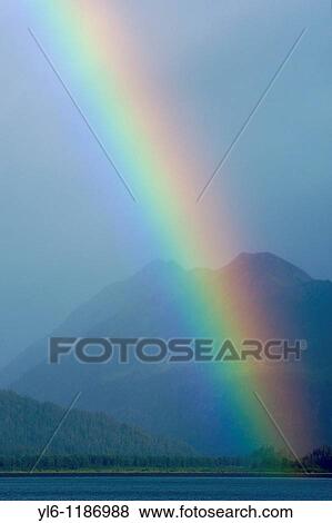 North America, USA, Alaska, Homer Rainbow over Kachemak Bay from Homer Spit View Large Photo Image Stock Photo - North America, USA, Alaska, Homer Rainbow over Kachemak Bay from Homer Spit. Fotosearch