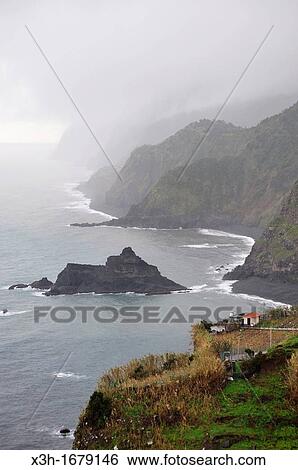 North coast around Arco de Sao Jorge, Madeira island, Atlantic Ocean, Portugal View Large Photo Image Stock Photograph - North coast around Arco de Sao Jorge, Madeira island, Atlantic Ocean, Portugal. Fotosearch