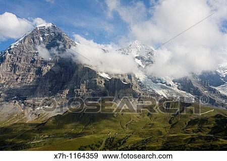 North face of the Eiger, Kleine Scheidegg, Switzerland View Large Photo Image Stock Photo - North face of the Eiger, Kleine Scheidegg, Switzerland. Fotosearch