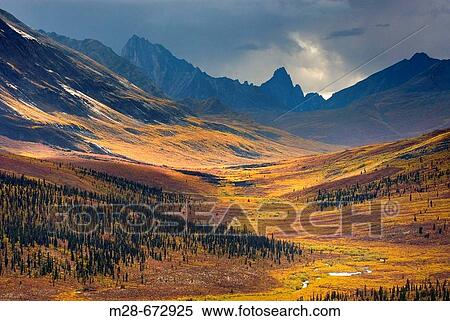 North klondike River Valley displaying vibrant colors of autumn foliage, Tombstone Territorial Park, Yukon, Canada View Large Photo Image Stock Photography - North klondike River Valley displaying vibrant colors of autumn foliage, Tombstone Territorial Park, Yukon, Canada. Fotosearch