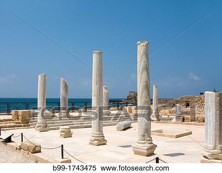 NORTH PUBLIC BATH HOUSE RUINS CAESAREA MARITIMA NATIONAL PARK ISRAEL View Large Photo Image Stock Photography - NORTH PUBLIC BATH HOUSE RUINS CAESAREA MARITIMA NATIONAL PARK ISRAEL. Fotosearch