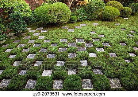 Northern Garden, Tofukuji Temple. Square cutted stones and moss are distributed in a chequered pattern. Though modern in its style and composition, this is one of the most unique gardens in Japan. View Large Photo Image Stock Image - Northern Garden, Tofukuji Temple. Square cutted stones and moss are distributed in a chequered pattern. Though modern in its style and composition, this is one of the most unique gardens in Japan.. Fotosearch