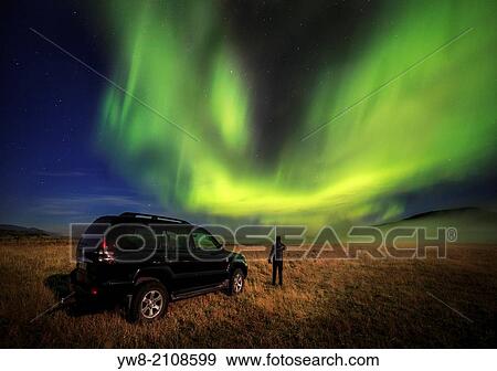 Northern Lights at Lake Thingvallavatn, Thingvellir National Park, Iceland. View Large Photo Image Stock Photo - Northern Lights at Lake Thingvallavatn, Thingvellir National Park, Iceland.. Fotosearch
