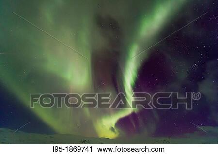 Northern Lights Aurora Borealis in Scandinavia View Large Photo Image Stock Image - Northern Lights Aurora Borealis in Scandinavia. Fotosearch