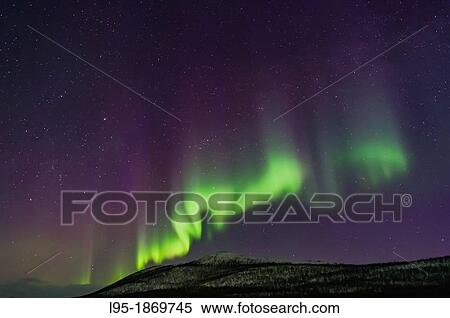 Northern Lights Aurora Borealis in Scandinavia View Large Photo Image Stock Photography - Northern Lights Aurora Borealis in Scandinavia. Fotosearch