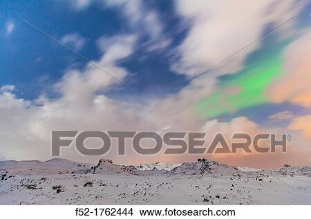 Northern Lights, Iceland, Europe. View Large Photo Image Picture - Northern Lights, Iceland, Europe.. Fotosearch