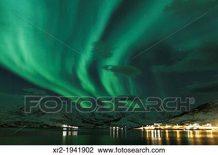 Northern Lights in Norway. View Large Photo Image Stock Image - Northern Lights in Norway.. Fotosearch