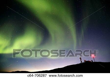 Northern lights or Aurora Borealis. Greenland View Large Photo Image Stock Photo - Northern lights or Aurora Borealis. Greenland. Fotosearch