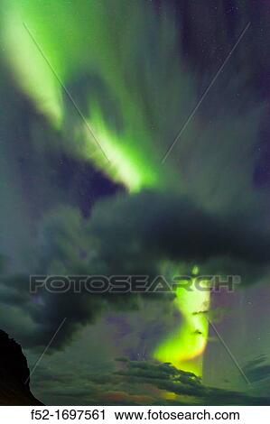 Northern Lights, Southern Iceland, Iceland, Europe. View Large Photo Image Stock Image - Northern Lights, Southern Iceland, Iceland, Europe.. Fotosearch