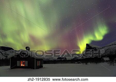 Northernlight in Sarek national park in swedish lapland with a cottage in winter time View Large Photo Image Stock Photography - Northernlight in Sarek national park in swedish lapland with a cottage in winter time. Fotosearch