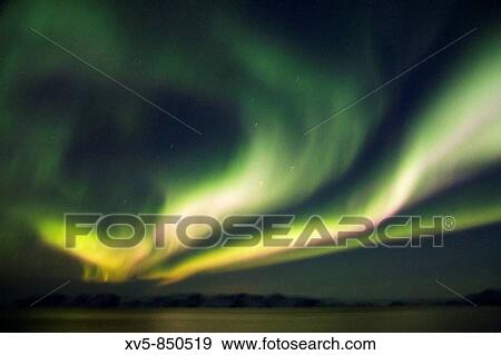 Norway, Artic Circle Aurora Borealis View Large Photo Image Stock Photo - Norway, Artic Circle Aurora Borealis. Fotosearch