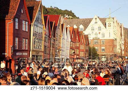 Norway, Bergen, Bryggen historic area, people. View Large Photo Image Picture - Norway, Bergen, Bryggen historic area, people.. Fotosearch