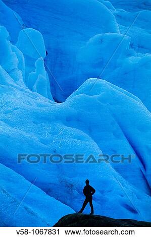 Stock Image - Norway, Nordland, Svartisen Glaciar. Fotosearch