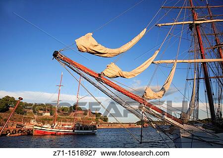 Norway, Oslo, harbour, sailing ships View Large Photo Image Stock Photo - Norway, Oslo, harbour, sailing ships. Fotosearch