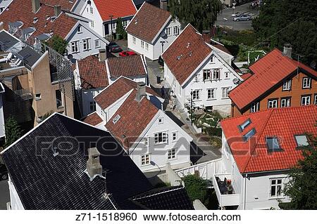 Norway, Stavanger, old town traditional houses View Large Photo Image Stock Image - Norway, Stavanger, old town traditional houses. Fotosearch
