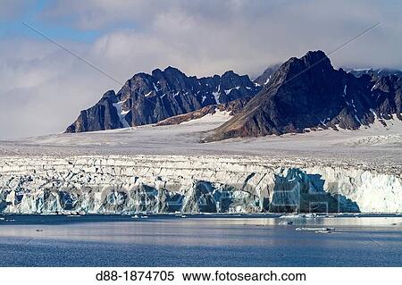 Norway, Svalbard, Spitsbergen, Lilliehook Glacier in Krossfjorden View Large Photo Image Stock Photography - Norway, Svalbard, Spitsbergen, Lilliehook Glacier in Krossfjorden. Fotosearch