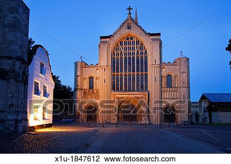 Norwich Cathedral Floodlit at Dusk Norwich Norfolk England View Large Photo Image Stock Image - Norwich Cathedral Floodlit at Dusk Norwich Norfolk England. Fotosearch