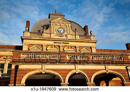 Stock Photo - Norwich Railway Station Norwich Norfolk England. Fotosearch