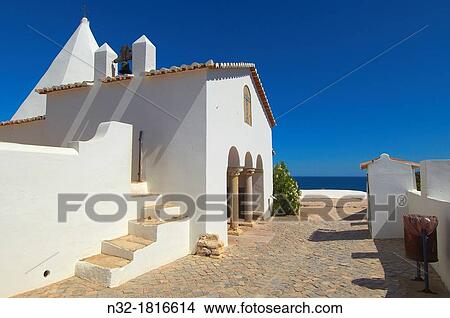 Nossa Senhora da Rocha Chapel, Arma? ao de Pera, Algarve, Portugal. View Large Photo Image Picture - Nossa Senhora da Rocha Chapel, Arma? ao de Pera, Algarve, Portugal.. Fotosearch