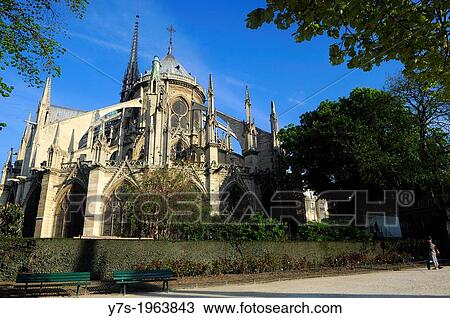 Stock Image - Notre Dame cathedral in Paris, France, Europe.. Fotosearch
