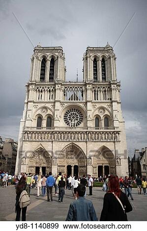 Stock Photo - Notre Dame Cathedral, Paris, France. Fotosearch