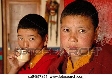 Novice monks Lama Yuru, Ladakh, India View Large Photo Image Stock Image - Novice monks Lama Yuru, Ladakh, India. Fotosearch