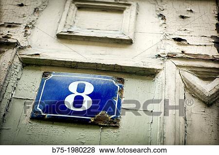 Number eight on the facade of a building, Paris, France, Europe View Large Photo Image Stock Photo - Number eight on the facade of a building, Paris, France, Europe. Fotosearch