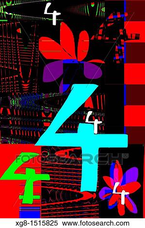 number four, four abstract View Large Photo Image Stock Photography - number four, four abstract. Fotosearch