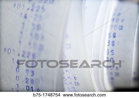 numbers and amounts in calculating machine ticket View Large Photo Image Picture - numbers and amounts in calculating machine ticket. Fotosearch