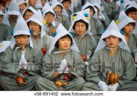 Nuns in prayer during Buddha's birthday festival in Yoido Square, Seoul. South Korea View Large Photo Image Stock Image - Nuns in prayer during Buddha's birthday festival in Yoido Square, Seoul. South Korea. Fotosearch