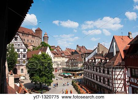 Stock Photography - Nuremberg historic center, Bavaria, Germany. Fotosearch