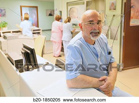 Stock Photography - Nurse, Maternity, Donostia Hospital, San Sebastian, Donostia, Gipuzkoa, Basque Country, Spain. Fotosearch