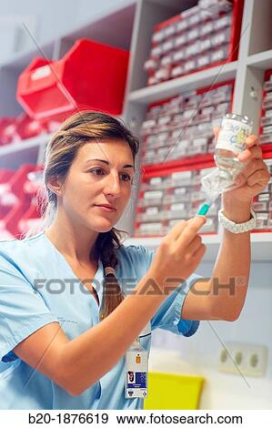 nurse preparing medication, nursing control, plant hospitalization, Hospital Donostia, San Sebastian, Gipuzkoa, Basque Country, Spain View Large Photo Image Stock Photo - nurse preparing medication, nursing control, plant hospitalization, Hospital Donostia, San Sebastian, Gipuzkoa, Basque Country, Spain. Fotosearch