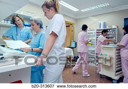 Nurses at chemist of pediatrics section of hospital View Large Photo Image Stock Photo - Nurses at chemist of pediatrics section of hospital. Fotosearch