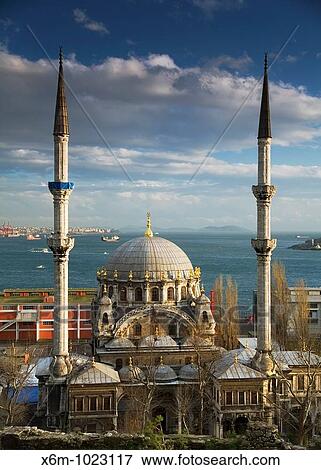 Stock Photo - Nusretiye Mosque Turkish: Cihangir Camii Istanbul, Turkey. Fotosearch