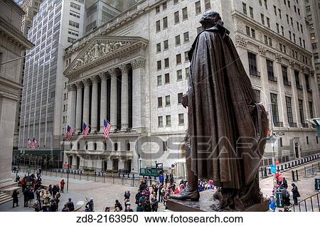 ny stock exchange and George Washington Statue. View Large Photo Image Stock Image - ny stock exchange and George Washington Statue.. Fotosearch