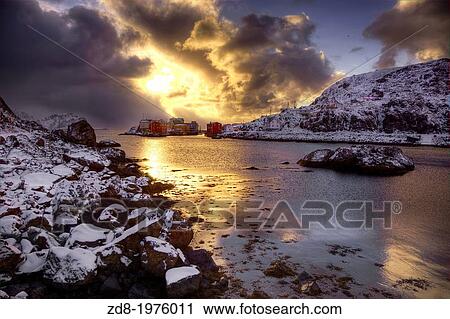 Stock Image - nyksund. vesteralen island.. Fotosearch