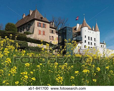 Nyon Castle, Nyon, Lake Geneva, district Nyon, Canton Vaud, Switzerland View Large Photo Image Stock Image - Nyon Castle, Nyon, Lake Geneva, district Nyon, Canton Vaud, Switzerland. Fotosearch