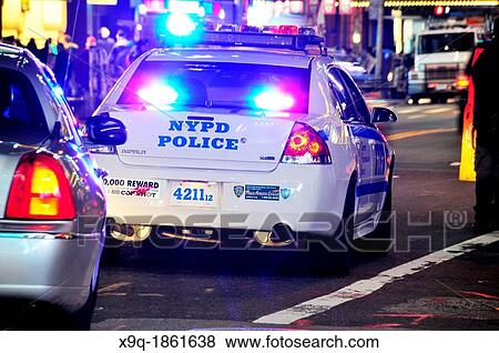 NYPD, New York City Police Department, squad car, 42nd Street, Broadway, Times Square, Manhattan, New York City, USA View Large Photo Image Stock Photo - NYPD, New York City Police Department, squad car, 42nd Street, Broadway, Times Square, Manhattan, New York City, USA. Fotosearch