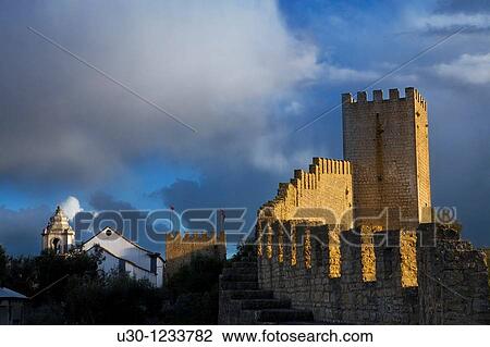Stock Image - Obidos castle, Historic Village in Estremadura Leiria District Center Region Portugal. Fotosearch