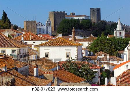 Obidos Castle. Now hotel-Pousada. Obidos. Leiria distric. Estremadura. Portugal. View Large Photo Image Stock Image - Obidos Castle. Now hotel-Pousada. Obidos. Leiria distric. Estremadura. Portugal.. Fotosearch