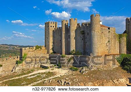 Obidos Castle. Now Hotel-Pousada. Obidos. Leiria distric. Estremadura. Portugal. View Large Photo Image Stock Photograph - Obidos Castle. Now Hotel-Pousada. Obidos. Leiria distric. Estremadura. Portugal.. Fotosearch