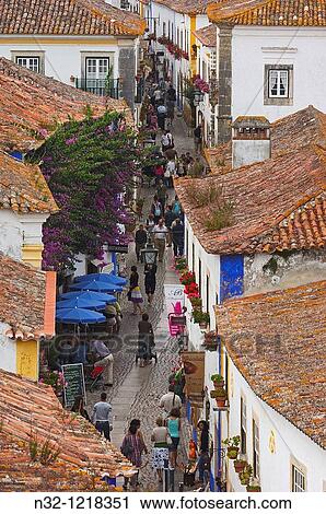 Obidos Leiria distric Estremadura Portugal. View Large Photo Image Stock Image - Obidos Leiria distric Estremadura Portugal.. Fotosearch