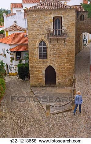 Obidos Leiria distric Estremadura Portugal. View Large Photo Image Stock Photo - Obidos Leiria distric Estremadura Portugal.. Fotosearch