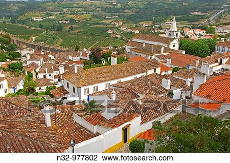 Obidos, Leiria district, Portugal View Large Photo Image Stock Image - Obidos, Leiria district, Portugal. Fotosearch