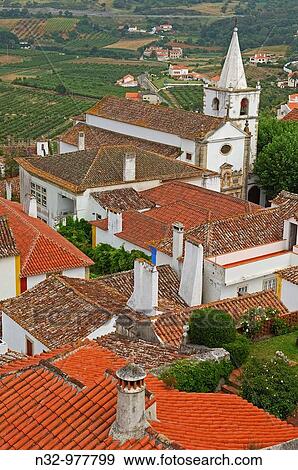 Stock Photo - Obidos, Leiria district, Portugal. Fotosearch